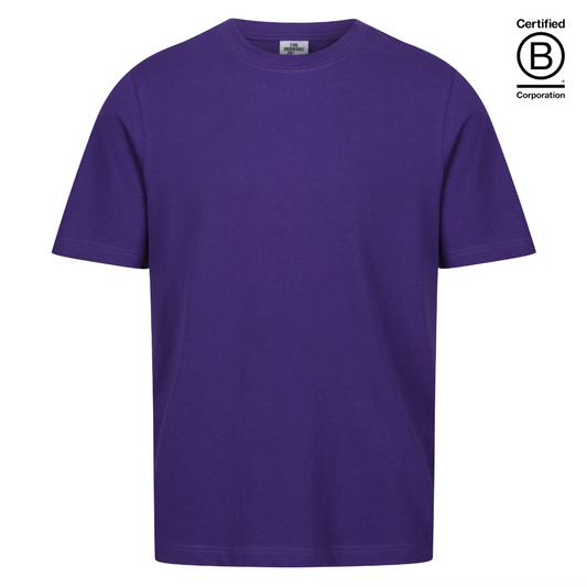 Ethical work uniform purple classic fit cotton T-shirt 