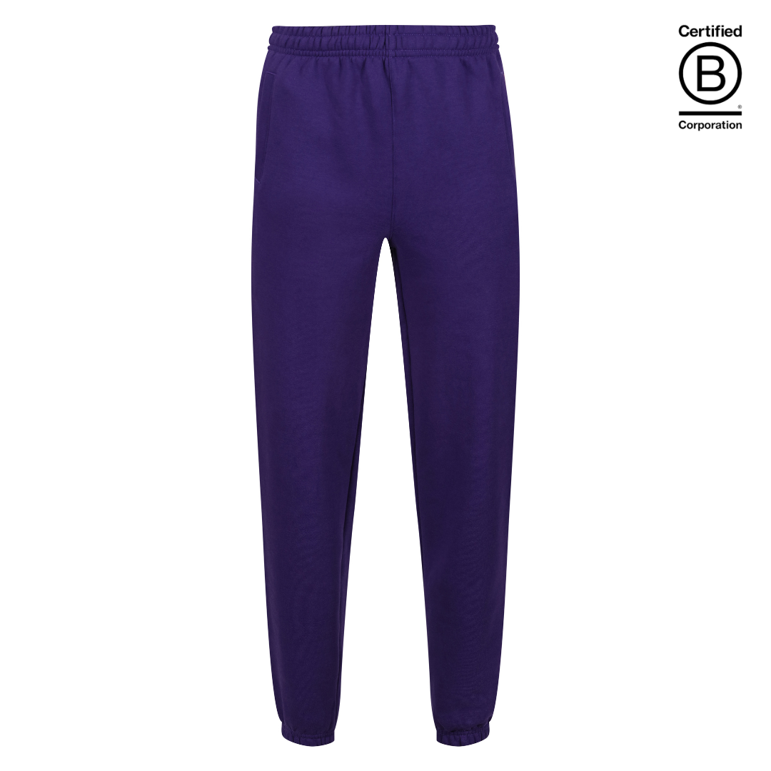 Purple plain school PE jogging bottoms pants loose fit