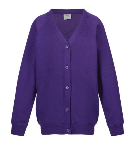 Purple school sweatshirt cardigan