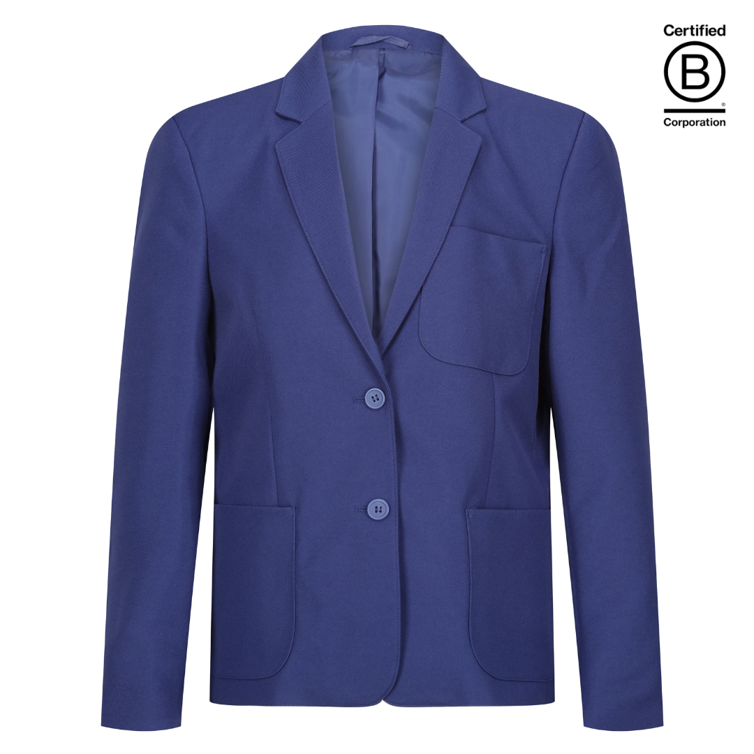 Royal blue girl's Performa eco school blazer - ethical school uniform