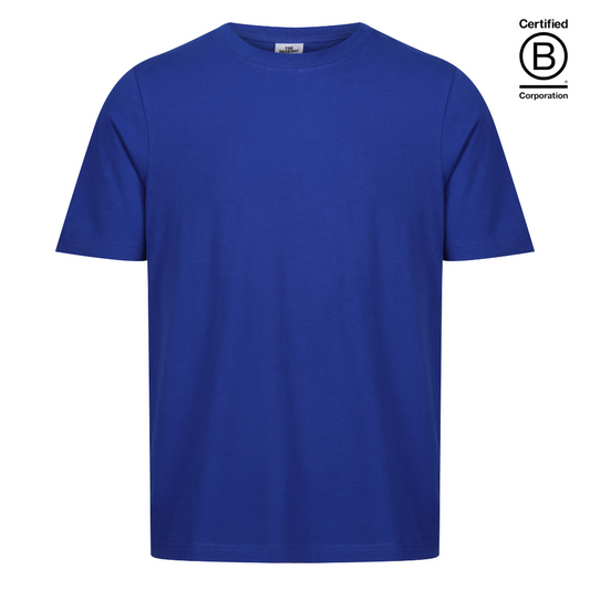 Royal blue cotton classic fit gender neutral unisex t-shirt - ethically produced and sustainable t-shirts