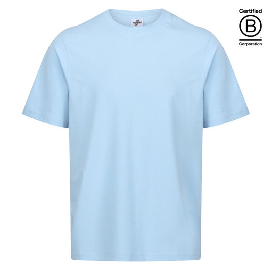 Ethical work uniform sky blue cotton classic fit t-shirt 