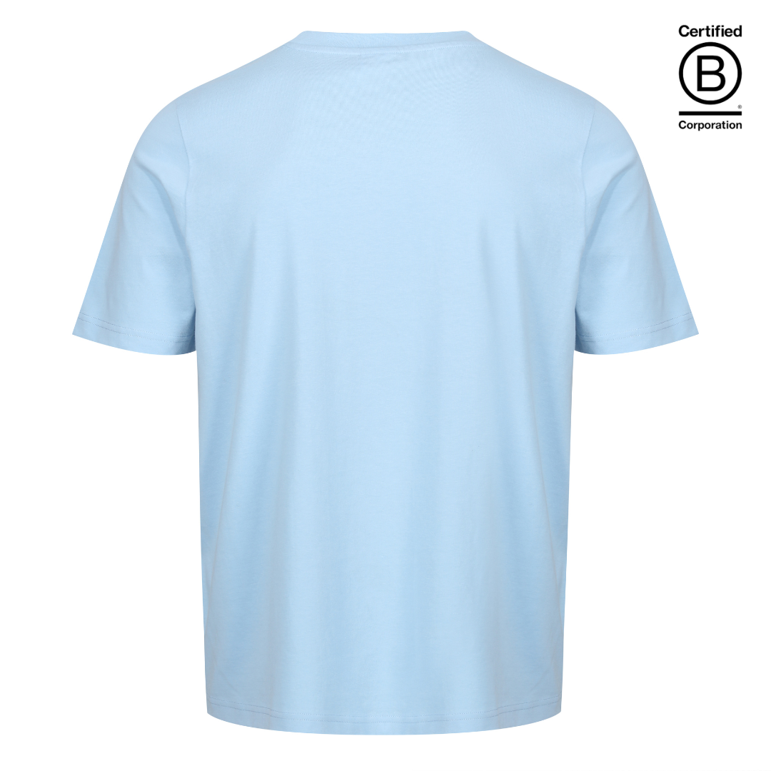 Ethical work uniform sky blue cotton classic fit t-shirt 