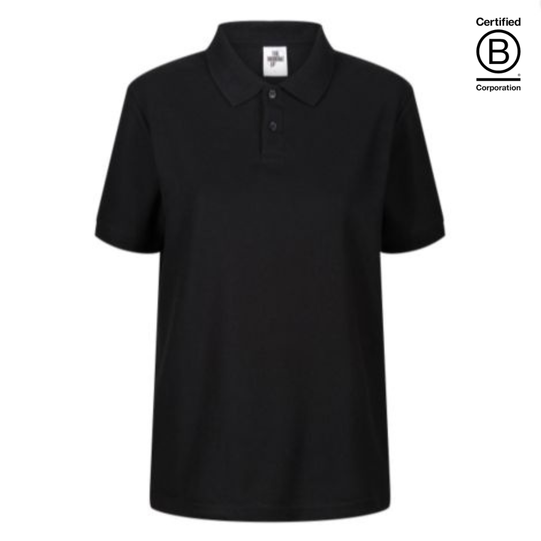 plain black short sleeve polo shirt - ethical workwear