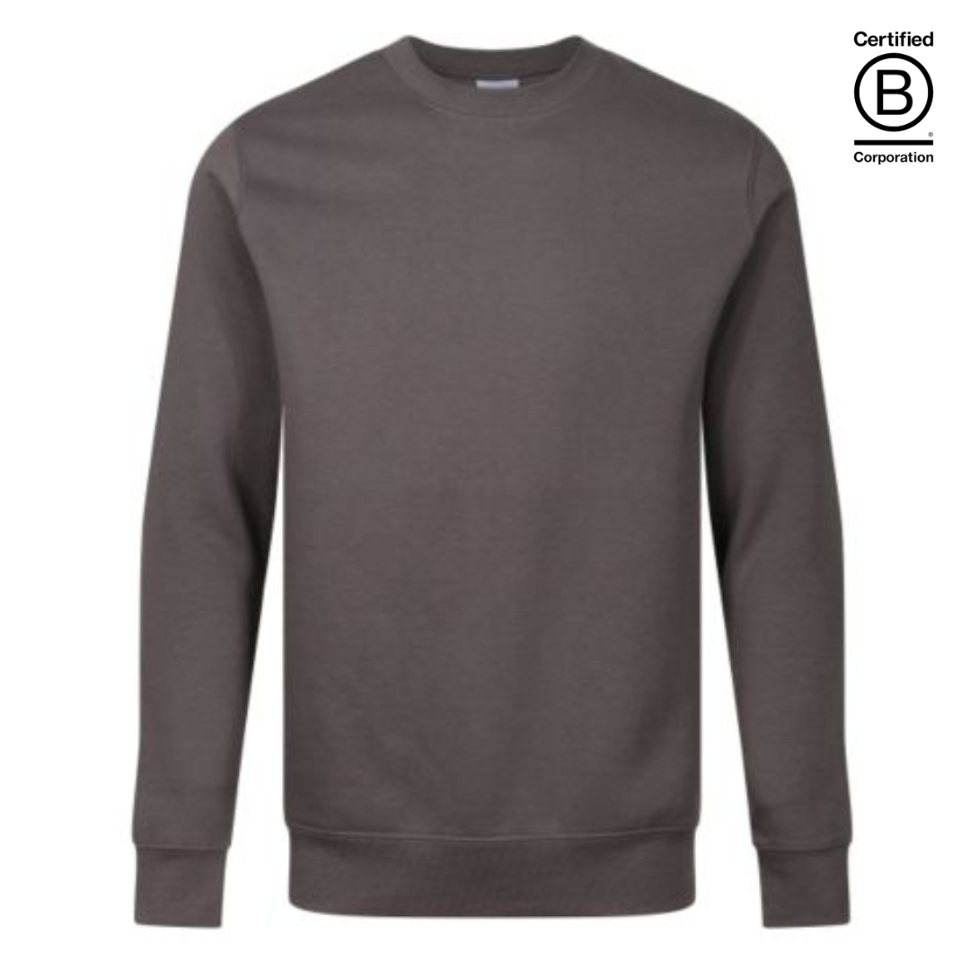 Ethically produced dark grey adult unisex crew neck jumpers / sweatshirts - unisex work uniform