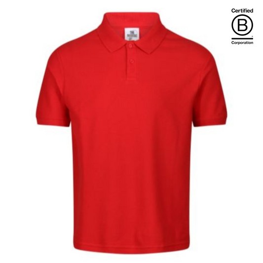 plain red short sleeve polo shirt - ethical workwear