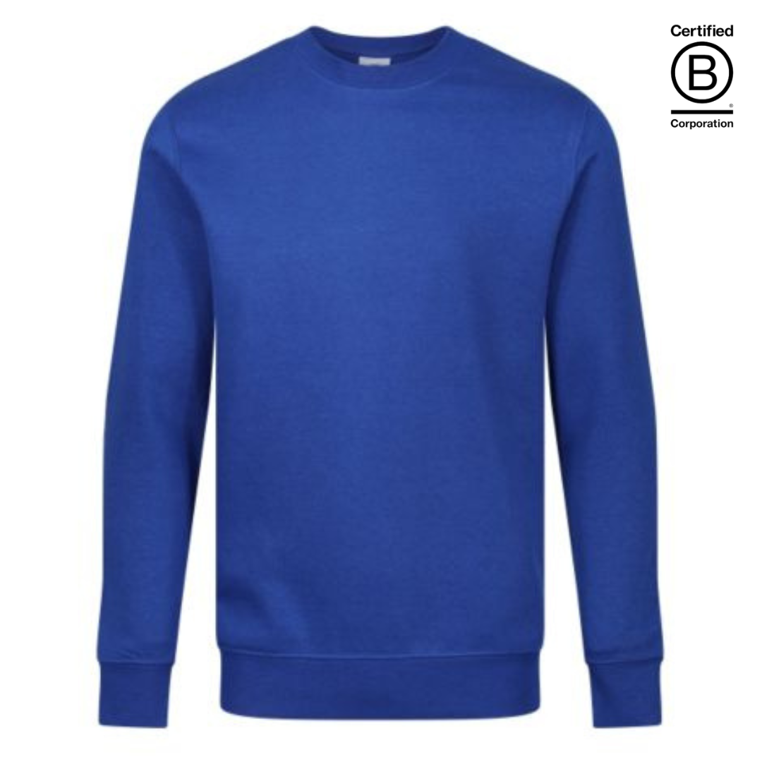 Plain royal blue crew neck / round neck jumper / sweatshirt - unisex ethically made workwear  - work uniform