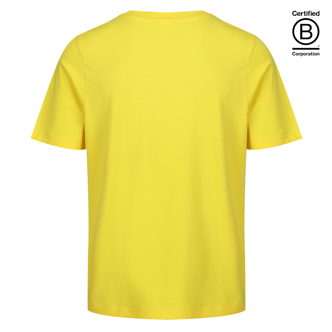 Ethical work uniform yellow classic fit cotton T-shirt 