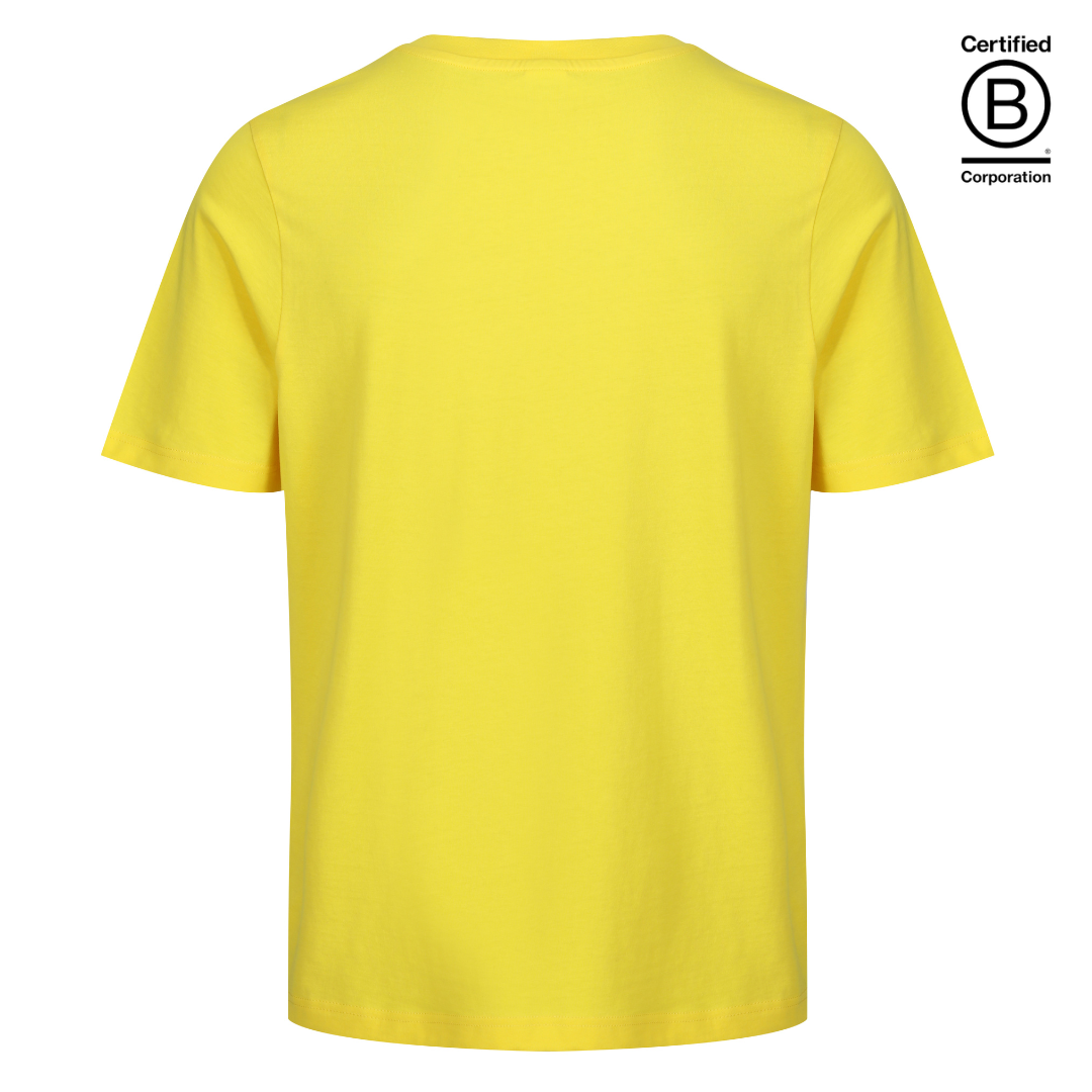 Yellow classic fit cotton T-shirt gender neutral - ethically produced and sustainable t-shirts