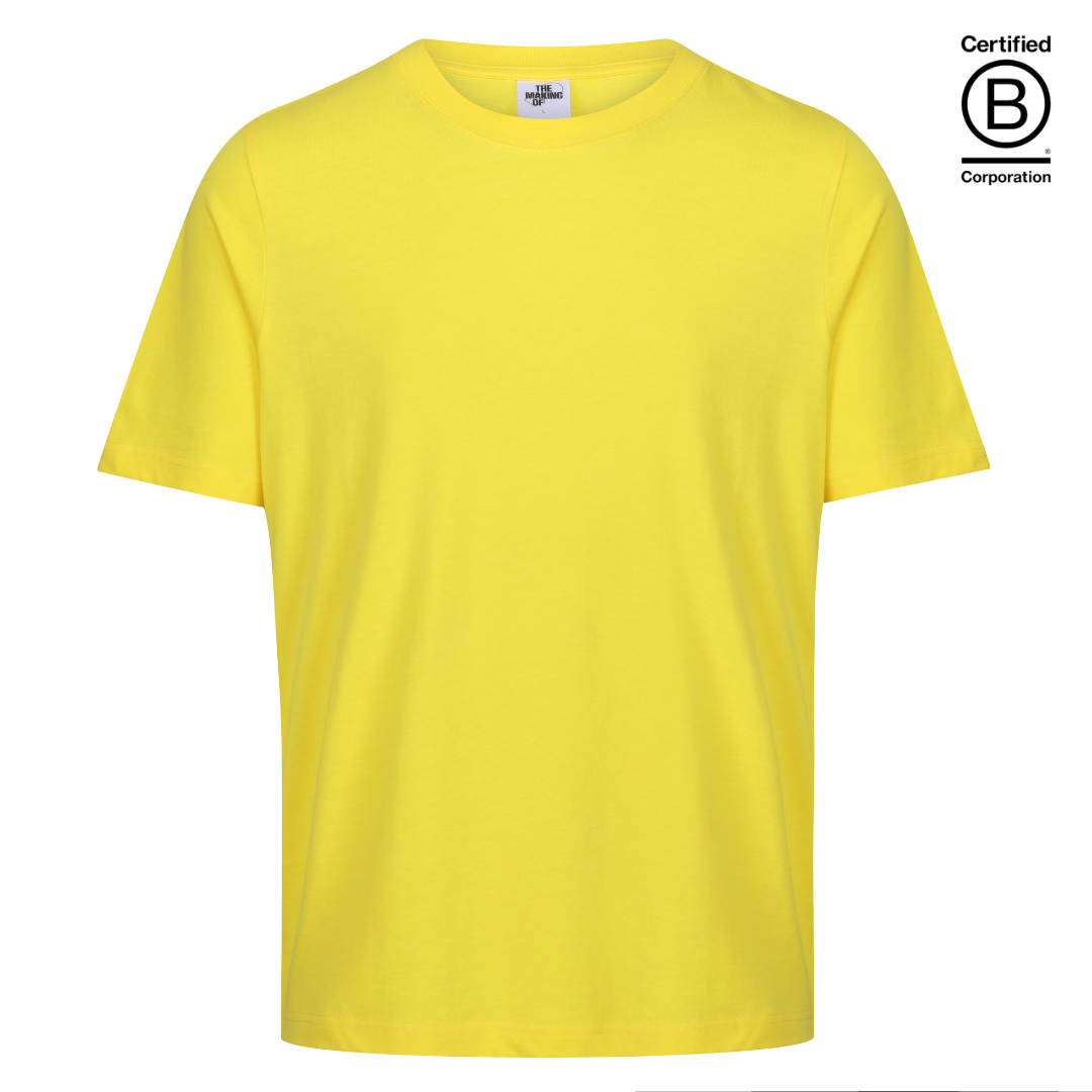 Ethical work uniform yellow classic fit cotton T-shirt 