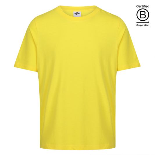 Ethical work uniform yellow classic fit cotton T-shirt 