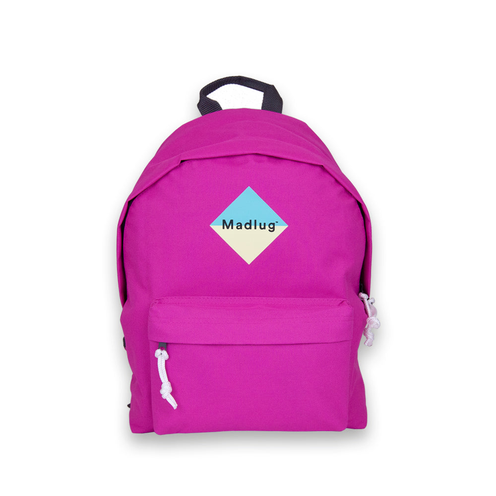 Madlug junior pink school bag B corp ethical sustainable school backpack