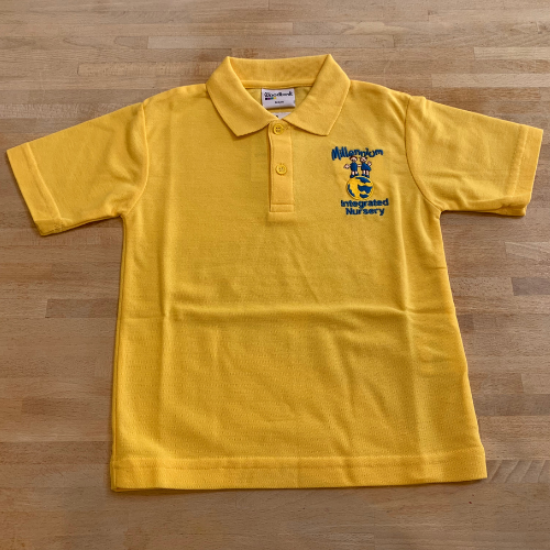 Millennium Integrated Nursery uniform yellow polo