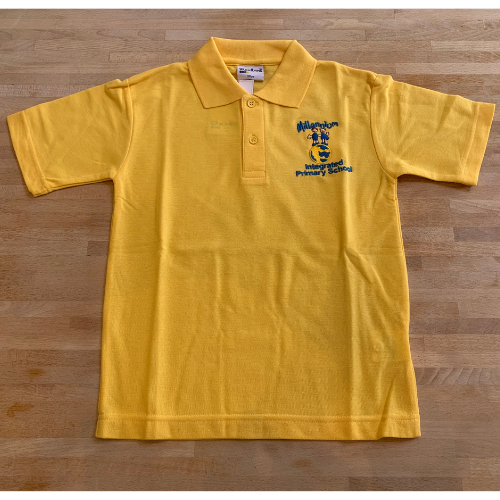 Millennium Integrated Primary school uniform yellow polo shirt